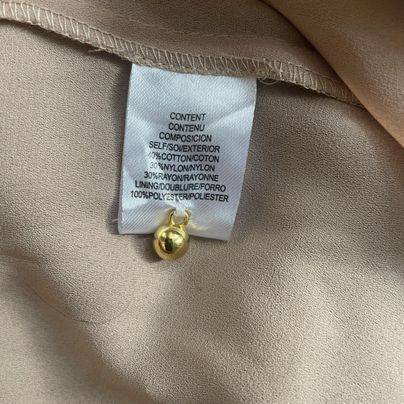 WAYF Lace Blouse Womens Small Black Floral Sheer Attached Tan Cami Mock Neck Top - Picture 8 of 9